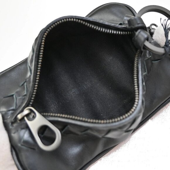 BOTTEGA VENETA Intrecciato Chain Coin Case Wallet Leather Black Italy - Picture 10 of 11